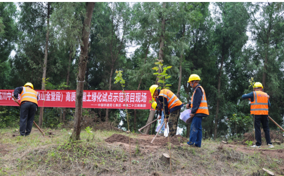 中铁二十三局龙泉山生态保护修复暨国家储备林项目加紧建设