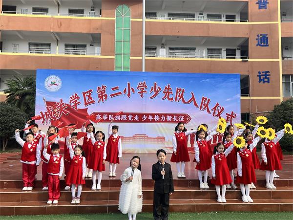 安徽省利辛县城关学区第二小学：高举队旗跟